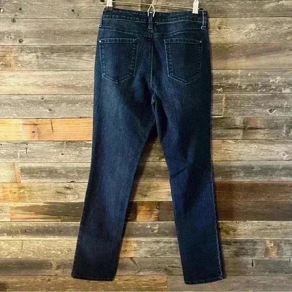 Kardashian Premium Jeans Womens 8 Blue Denim Kim Curvy Straight Mid Rise - Picture 5 of 7